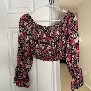 Floral Off the Shoulder Crop top